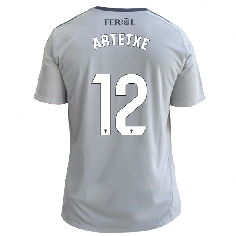 Danxen Niño Camiseta Markel Artetxe #12 Gris Plata 2ª Equipación 2025/26 La Camisa