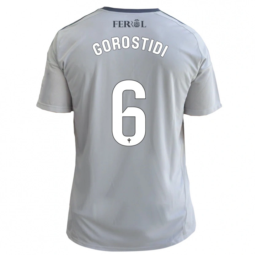 Danxen Niño Camiseta Ander Gorostidi #6 Gris Plata 2ª Equipación 2025/26 La Camisa
