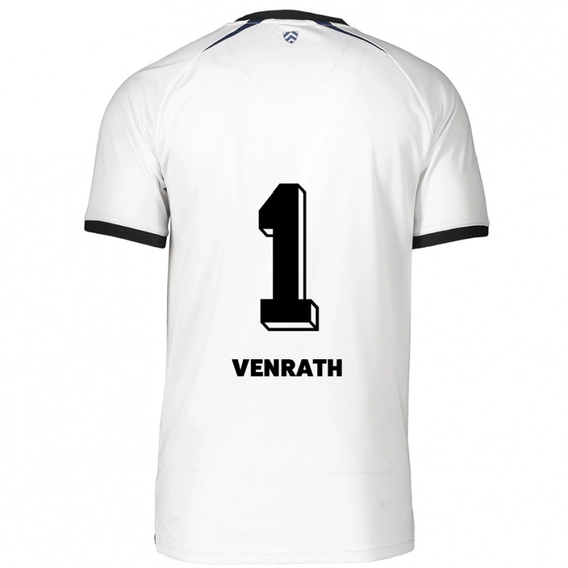 Danxen Niño Camiseta Lisa Venrath #1 Blanco Negro 2ª Equipación 2025/26 La Camisa