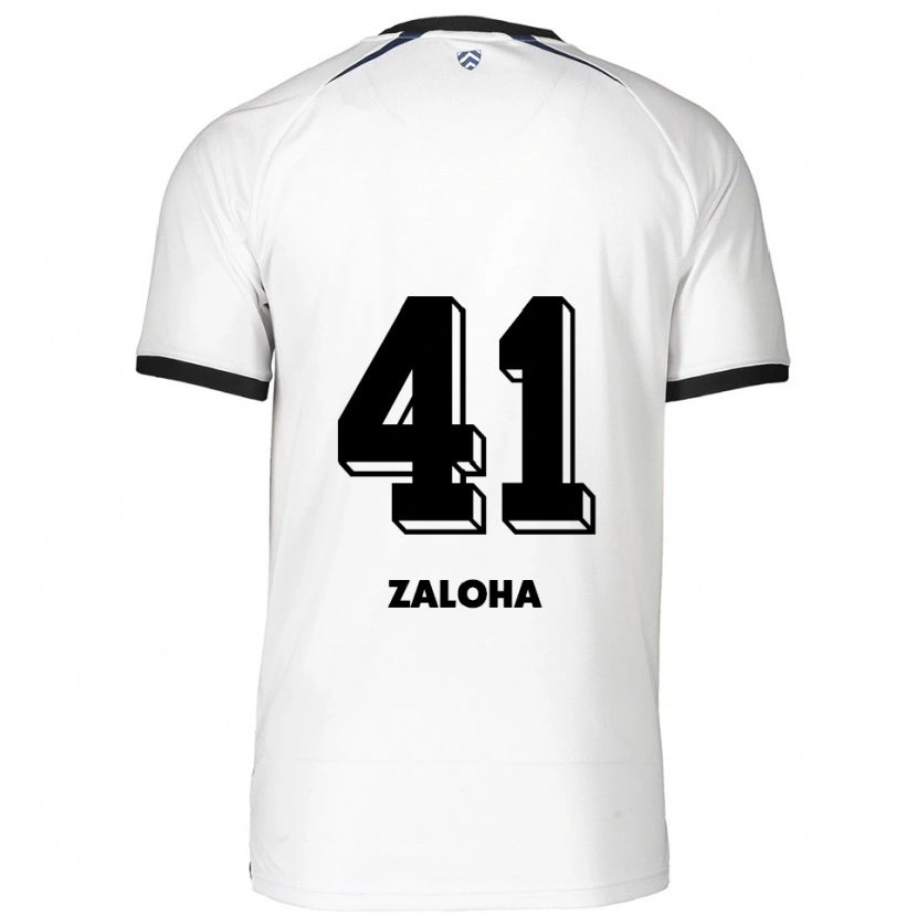 Danxen Niño Camiseta Artem Zaloha #41 Blanco Negro 2ª Equipación 2025/26 La Camisa