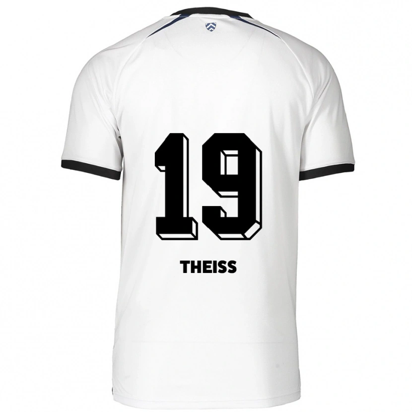 Danxen Niño Camiseta Monti Theiß #19 Blanco Negro 2ª Equipación 2025/26 La Camisa