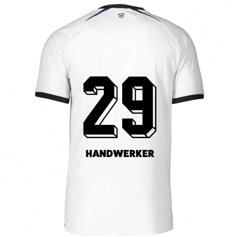 Danxen Niño Camiseta Tim Handwerker #29 Blanco Negro 2ª Equipación 2025/26 La Camisa