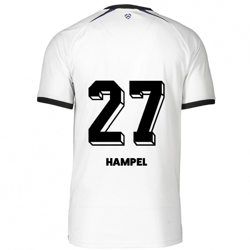 Danxen Niño Camiseta Jocelyn Hampel #27 Blanco Negro 2ª Equipación 2025/26 La Camisa