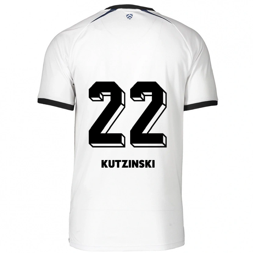 Danxen Niño Camiseta Kira Kutzinski #22 Blanco Negro 2ª Equipación 2025/26 La Camisa
