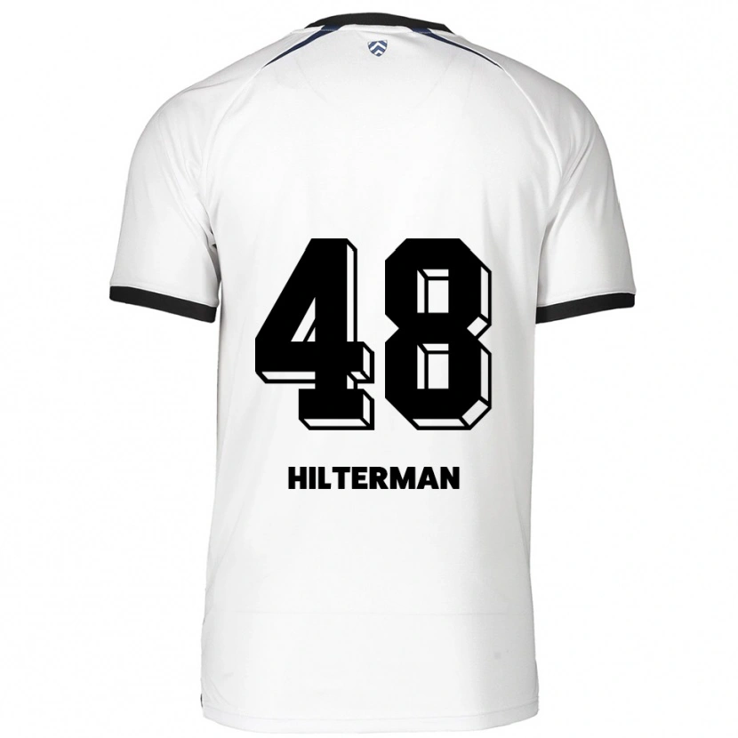 Danxen Niño Camiseta Jeredy Hilterman #48 Blanco Negro 2ª Equipación 2025/26 La Camisa