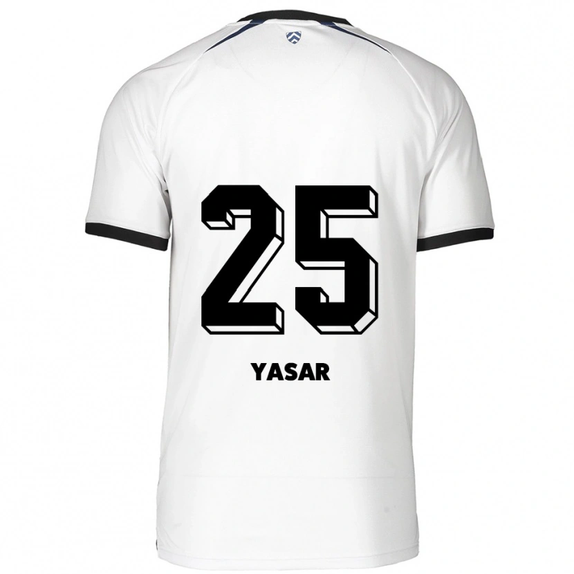 Danxen Niño Camiseta Eyyüb Yasar #25 Blanco Negro 2ª Equipación 2025/26 La Camisa
