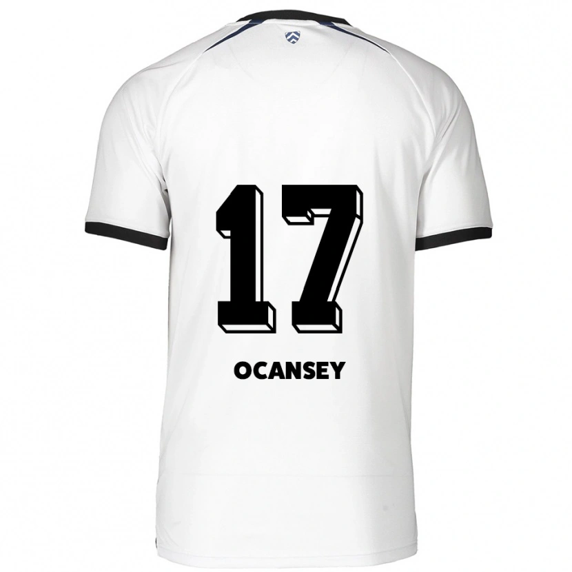 Danxen Niño Camiseta Vincent Ocansey #17 Blanco Negro 2ª Equipación 2025/26 La Camisa