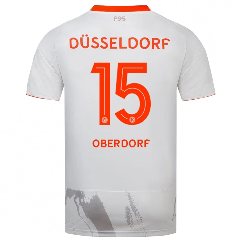 Danxen Niño Camiseta Tim Oberdorf #15 Blanco Naranja 2ª Equipación 2025/26 La Camisa