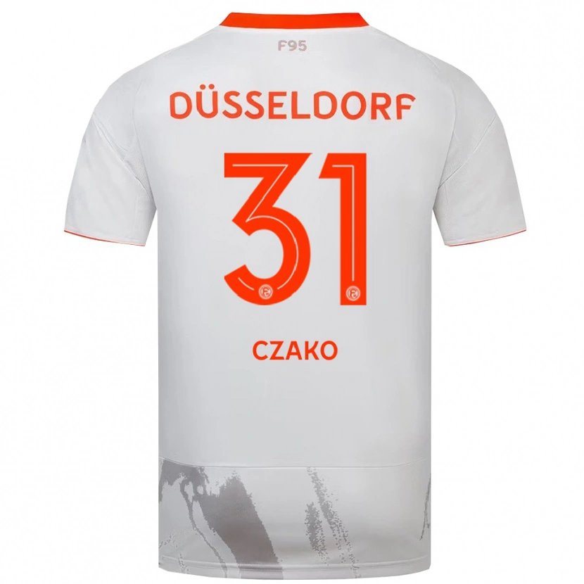 Danxen Niño Camiseta Milán Czakó #31 Blanco Naranja 2ª Equipación 2025/26 La Camisa