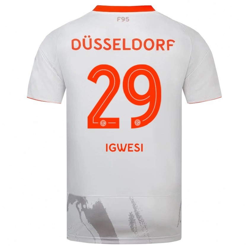 Danxen Niño Camiseta Tyrese Igwesi #29 Blanco Naranja 2ª Equipación 2025/26 La Camisa
