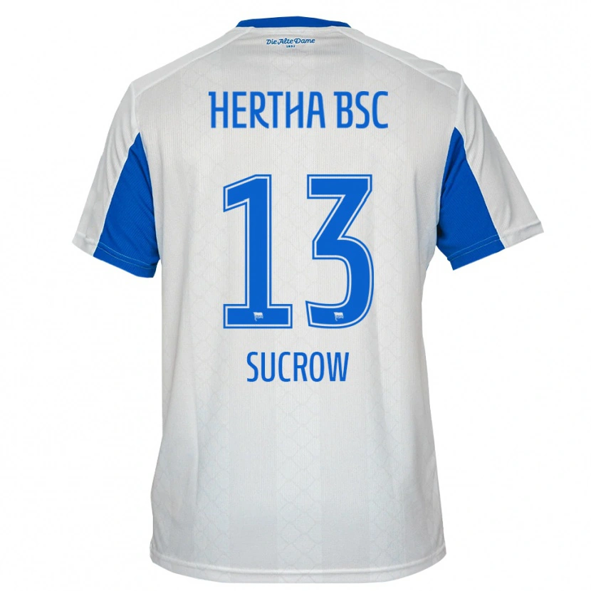 Danxen Niño Camiseta Connor Sucrow #13 Blanco Azul 2ª Equipación 2025/26 La Camisa