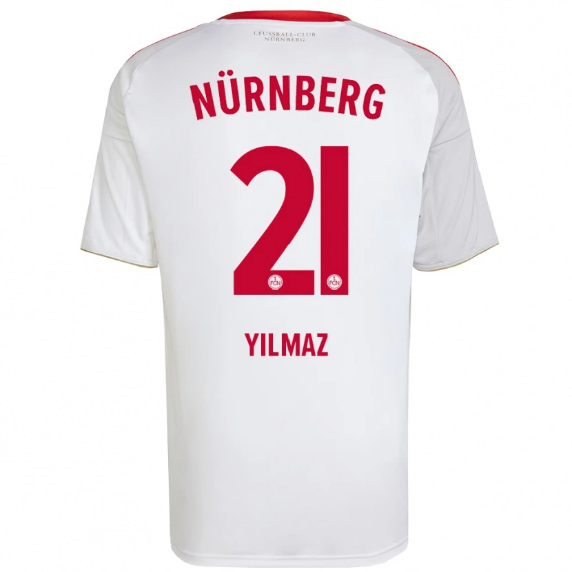 Danxen Niño Camiseta Berkay Yilmaz #21 Blanco Rojo 2ª Equipación 2025/26 La Camisa