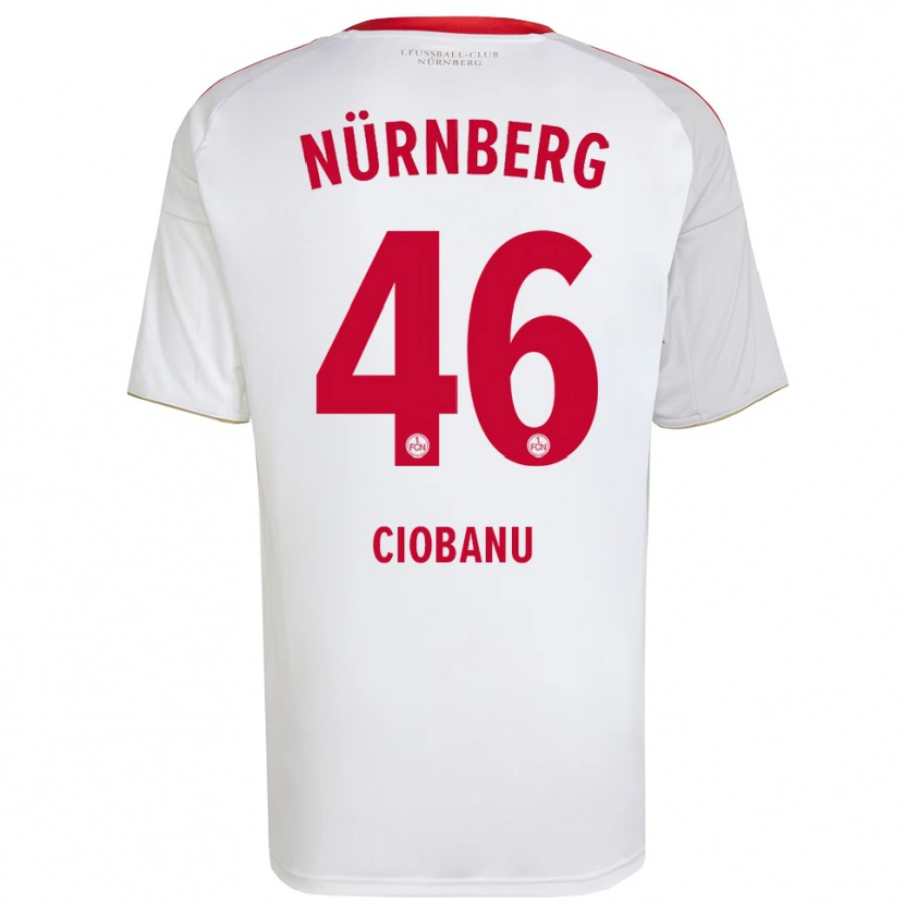 Danxen Niño Camiseta Ion Ciobanu #46 Blanco Rojo 2ª Equipación 2025/26 La Camisa