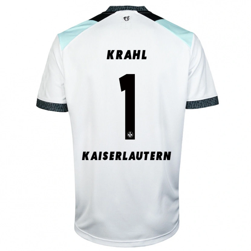 Danxen Niño Camiseta Julian Krahl #1 Blanco Negro 2ª Equipación 2025/26 La Camisa