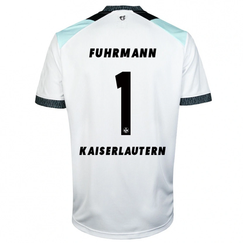 Danxen Niño Camiseta Lasse Fuhrmann #1 Blanco Negro 2ª Equipación 2025/26 La Camisa