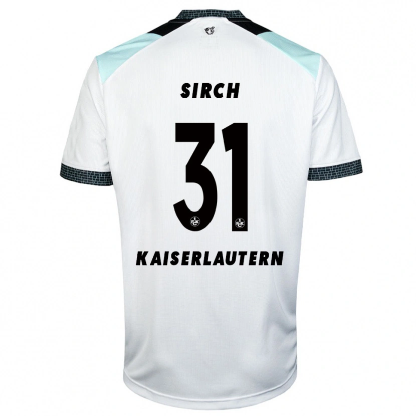 Danxen Niño Camiseta Luca Sirch #31 Blanco Negro 2ª Equipación 2025/26 La Camisa