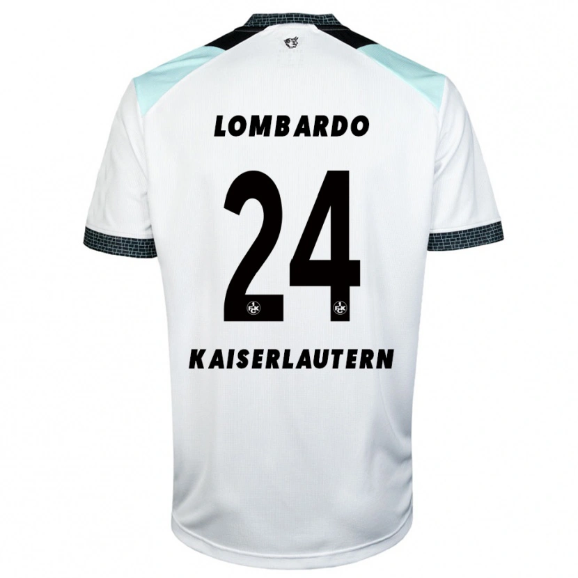 Danxen Niño Camiseta Ben Lombardo #24 Blanco Negro 2ª Equipación 2025/26 La Camisa