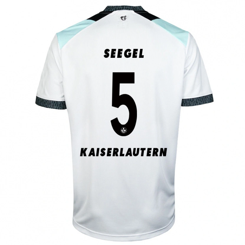 Danxen Niño Camiseta Mika Seegel #5 Blanco Negro 2ª Equipación 2025/26 La Camisa
