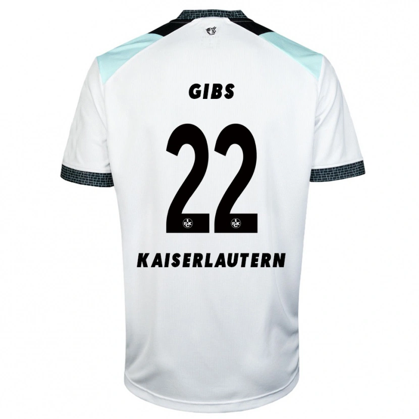 Danxen Niño Camiseta Neal Gibs #22 Blanco Negro 2ª Equipación 2025/26 La Camisa