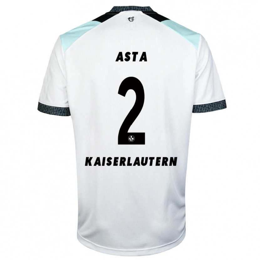 Danxen Niño Camiseta Simon Asta #2 Blanco Negro 2ª Equipación 2025/26 La Camisa