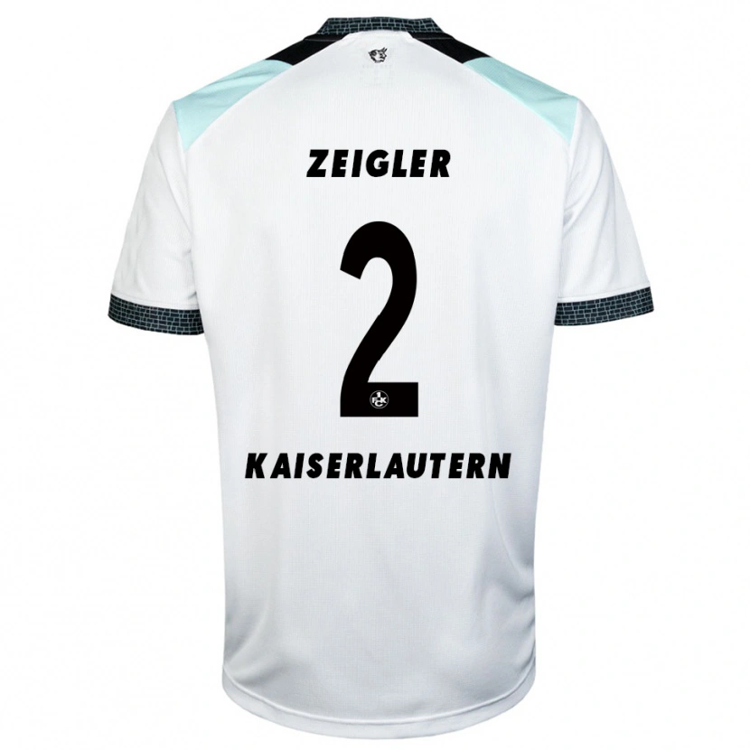 Danxen Niño Camiseta Tyrese Zeigler #2 Blanco Negro 2ª Equipación 2025/26 La Camisa