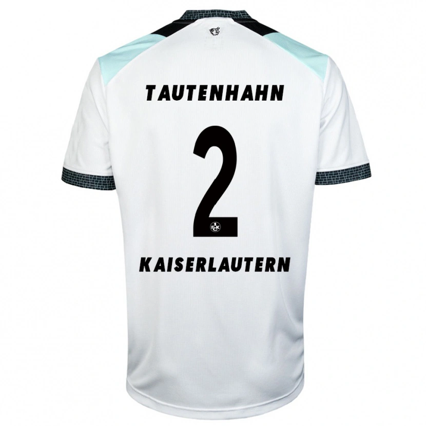 Danxen Niño Camiseta Linus Tautenhahn #2 Blanco Negro 2ª Equipación 2025/26 La Camisa