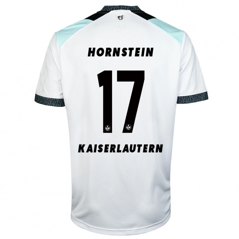 Danxen Niño Camiseta Joel Hornstein #17 Blanco Negro 2ª Equipación 2025/26 La Camisa