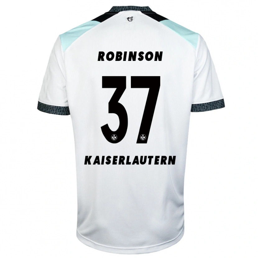 Danxen Niño Camiseta Leon Robinson #37 Blanco Negro 2ª Equipación 2025/26 La Camisa