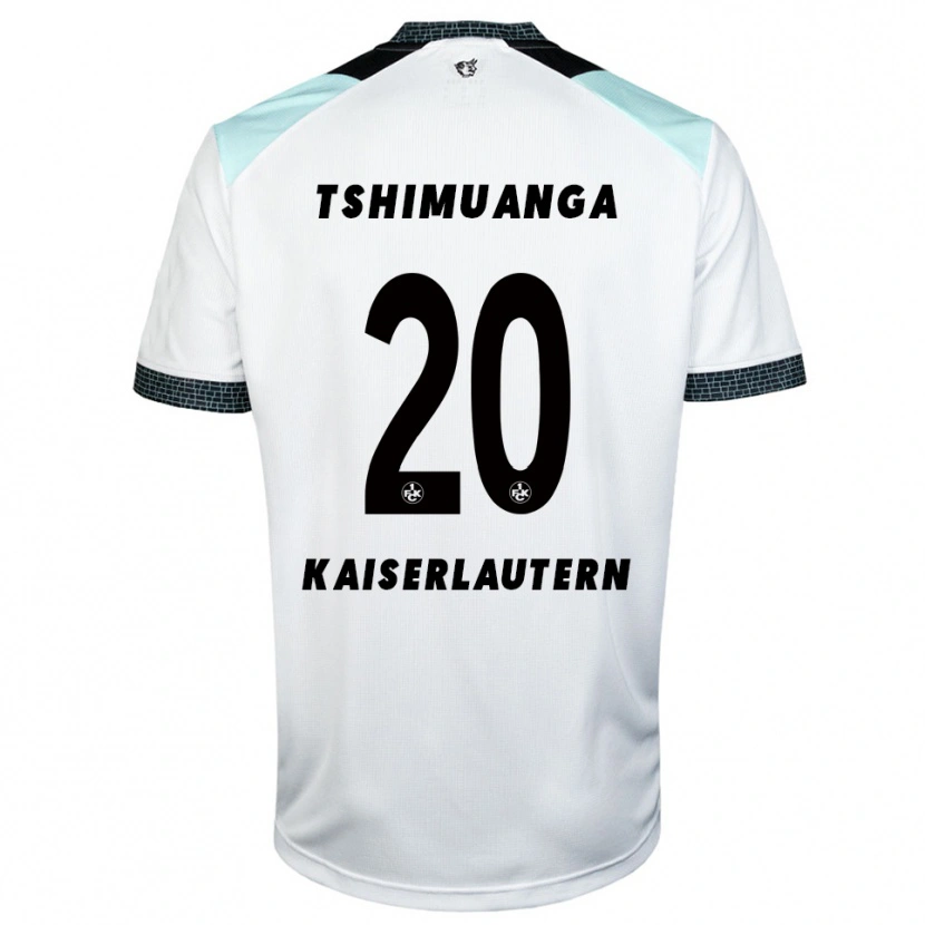 Danxen Niño Camiseta Aaron Tshimuanga #20 Blanco Negro 2ª Equipación 2025/26 La Camisa