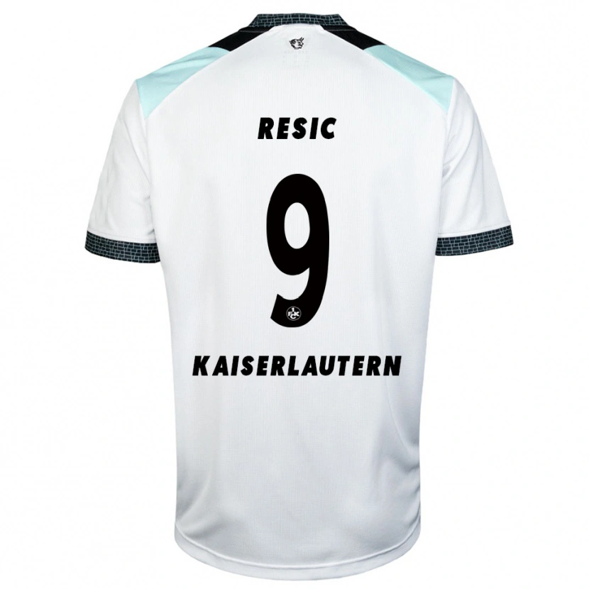 Danxen Niño Camiseta Dzenan Resic #9 Blanco Negro 2ª Equipación 2025/26 La Camisa