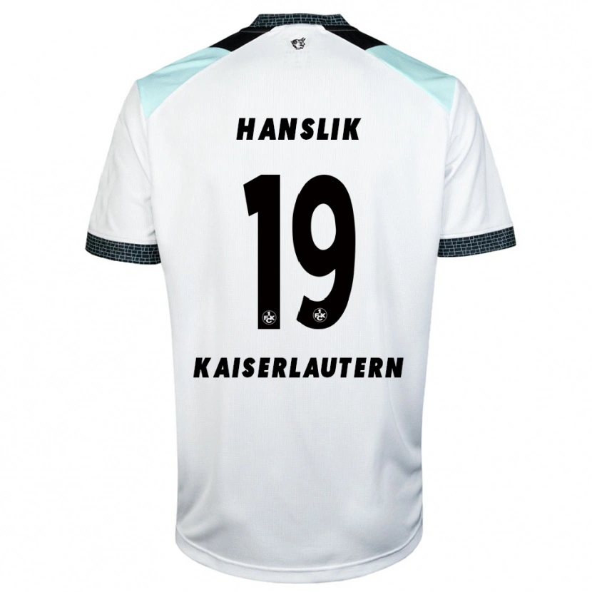 Danxen Niño Camiseta Daniel Hanslik #19 Blanco Negro 2ª Equipación 2025/26 La Camisa