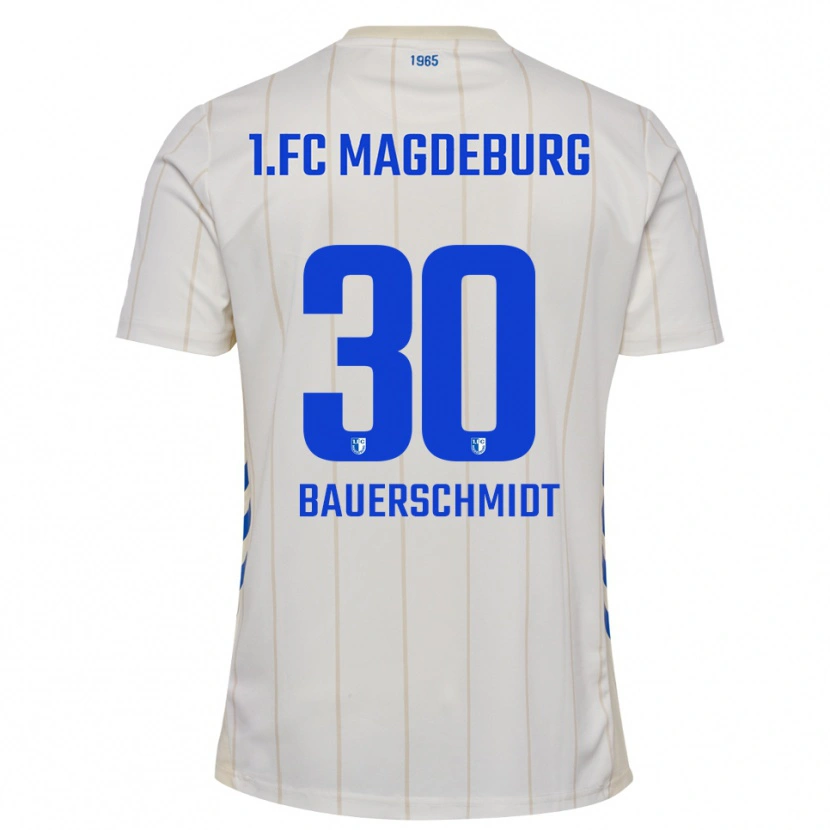 Danxen Niño Camiseta Maja Bauerschmidt #30 Blanco Azul 2ª Equipación 2025/26 La Camisa