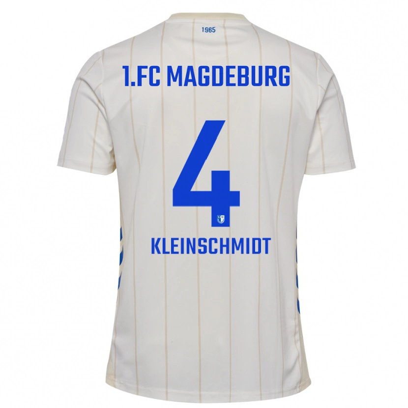 Danxen Niño Camiseta Max Kleinschmidt #4 Blanco Azul 2ª Equipación 2025/26 La Camisa