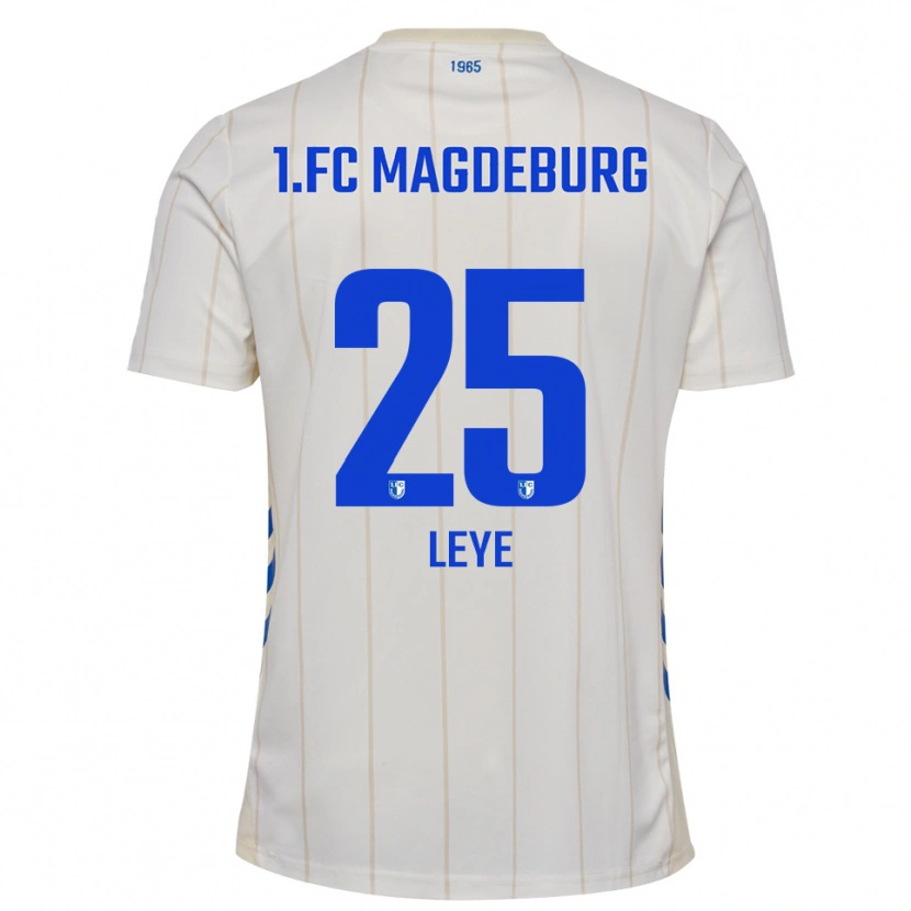 Danxen Niño Camiseta Titus Leye #25 Blanco Azul 2ª Equipación 2025/26 La Camisa