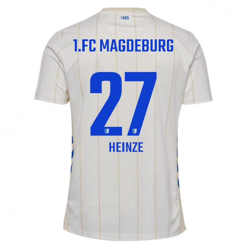 Danxen Niño Camiseta Vanessa Heinze #27 Blanco Azul 2ª Equipación 2025/26 La Camisa