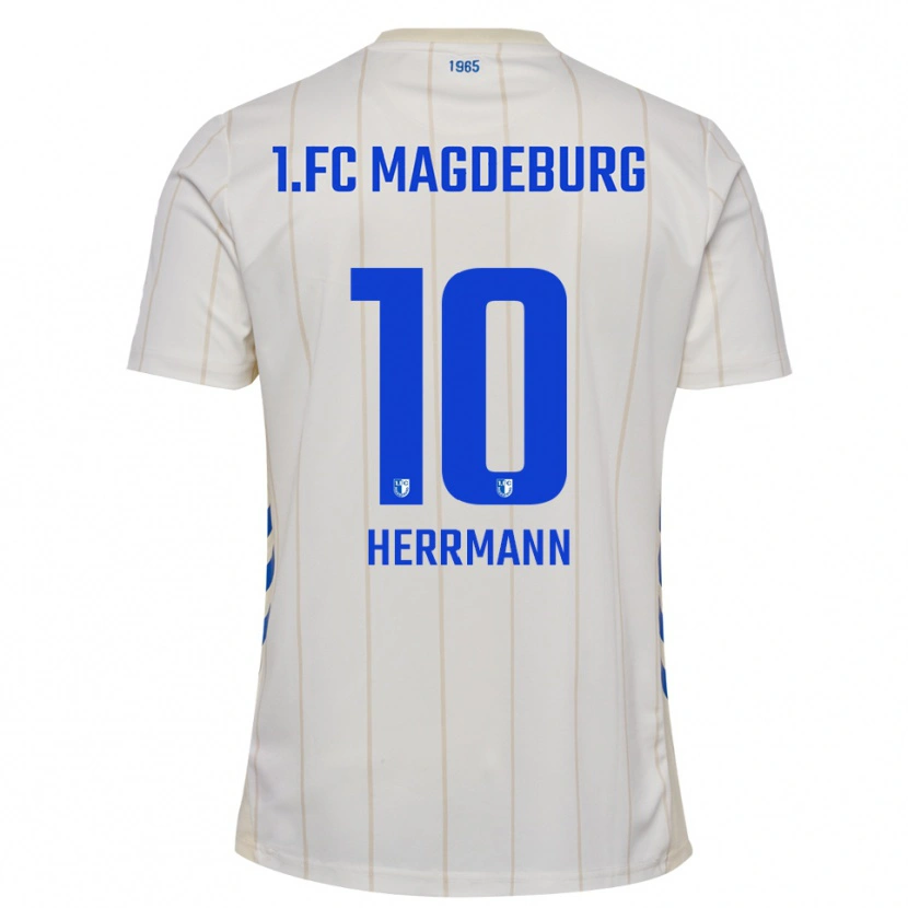 Danxen Niño Camiseta Milano Herrmann #10 Blanco Azul 2ª Equipación 2025/26 La Camisa