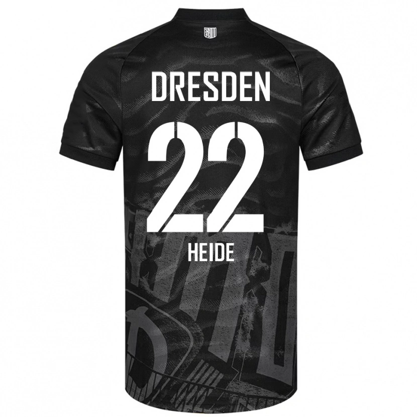 Danxen Niño Camiseta Pepe Heide #22 Negro Gris 2ª Equipación 2025/26 La Camisa