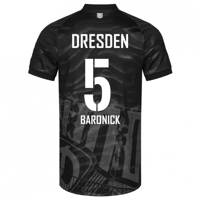 Danxen Niño Camiseta Kurt Baronick #5 Negro Gris 2ª Equipación 2025/26 La Camisa