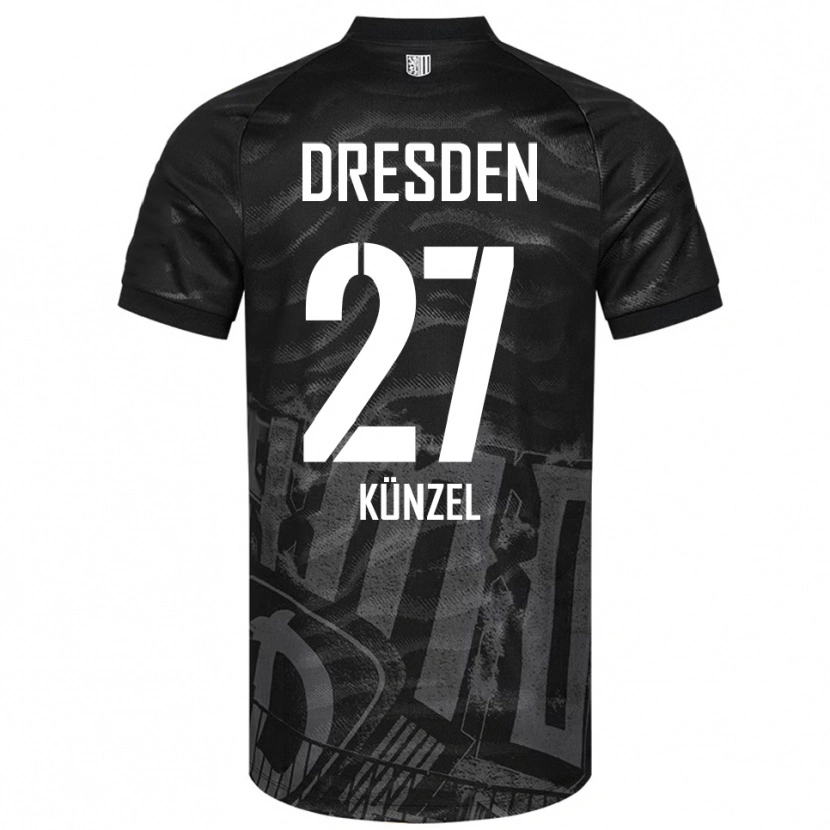 Danxen Niño Camiseta Nico Künzel #27 Negro Gris 2ª Equipación 2025/26 La Camisa