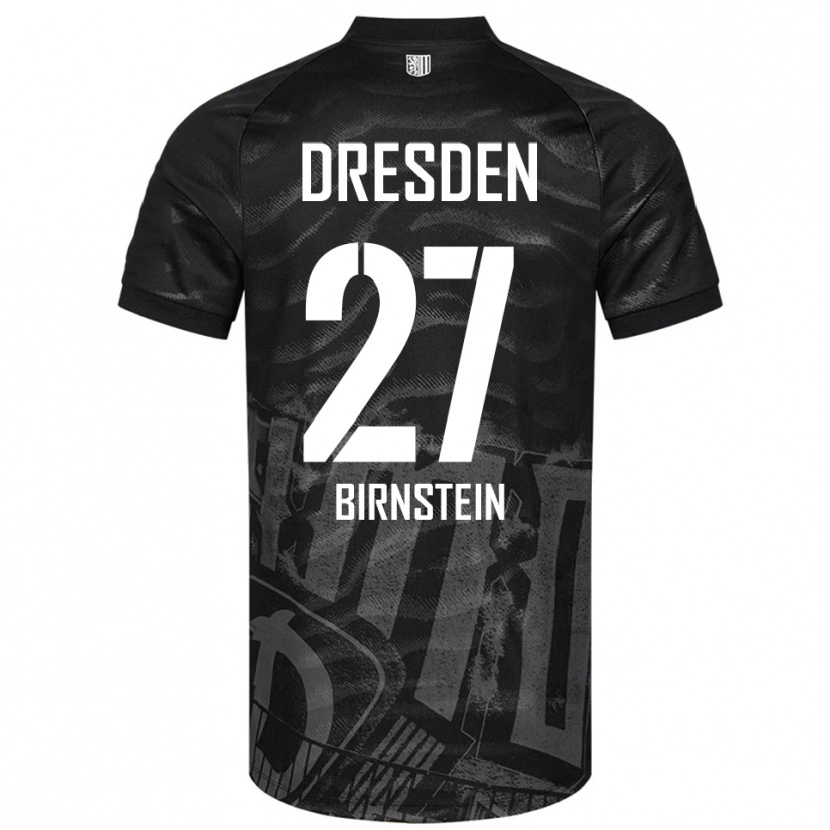 Danxen Niño Camiseta Nick Birnstein #27 Negro Gris 2ª Equipación 2025/26 La Camisa