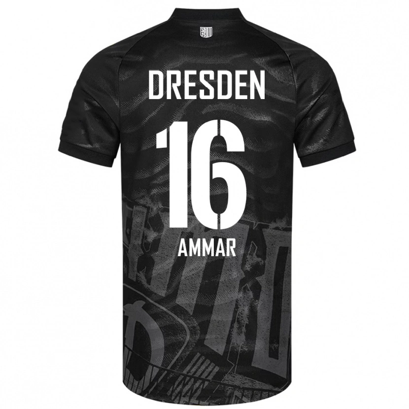 Danxen Niño Camiseta Amer Ammar #16 Negro Gris 2ª Equipación 2025/26 La Camisa