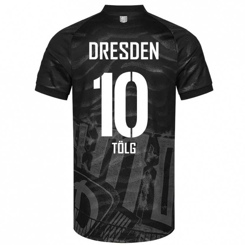 Danxen Niño Camiseta Cedric Tölg #10 Negro Gris 2ª Equipación 2025/26 La Camisa
