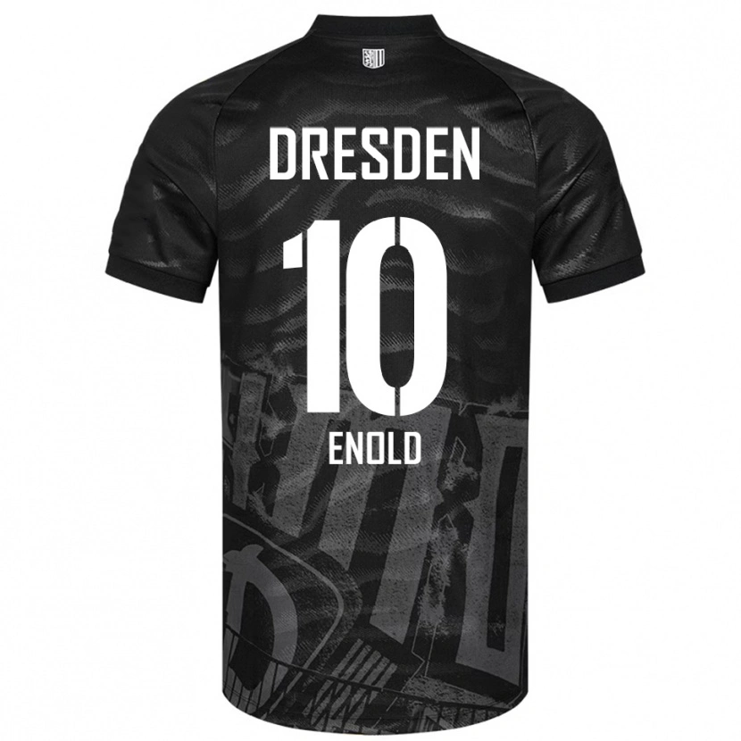 Danxen Niño Camiseta Quentin Enold #10 Negro Gris 2ª Equipación 2025/26 La Camisa