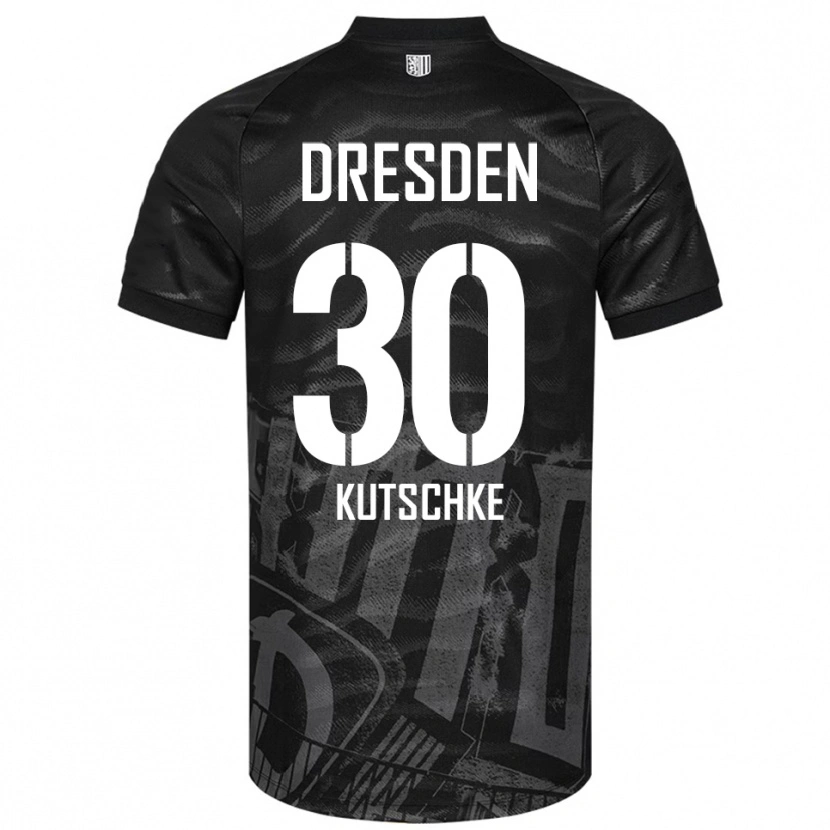 Danxen Niño Camiseta Stefan Kutschke #30 Negro Gris 2ª Equipación 2025/26 La Camisa