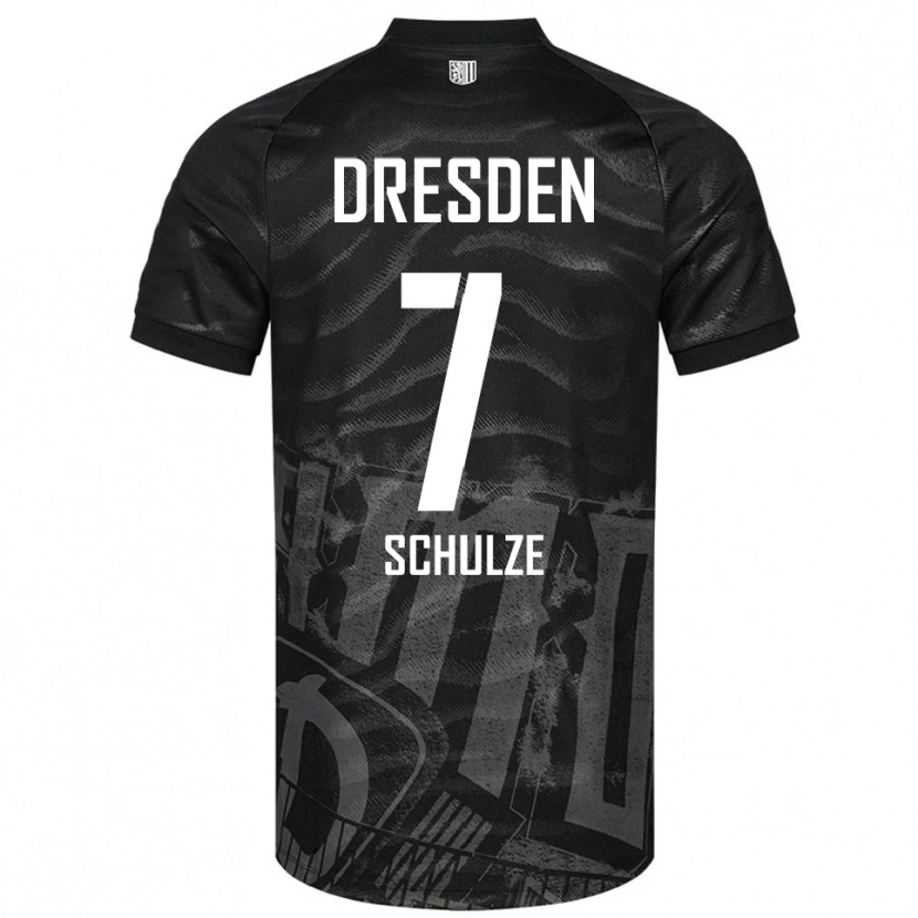 Danxen Niño Camiseta Lennox Schulze #7 Negro Gris 2ª Equipación 2025/26 La Camisa