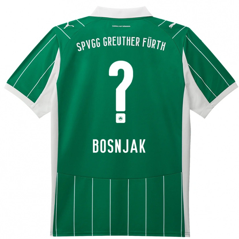 Danxen Niño Camiseta Petar Bosnjak #0 Verde Blanco 2ª Equipación 2025/26 La Camisa