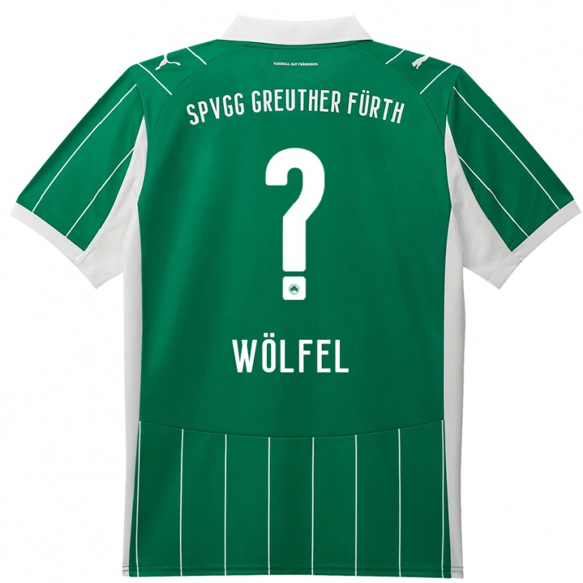 Danxen Niño Camiseta Luisa Wölfel #0 Verde Blanco 2ª Equipación 2025/26 La Camisa