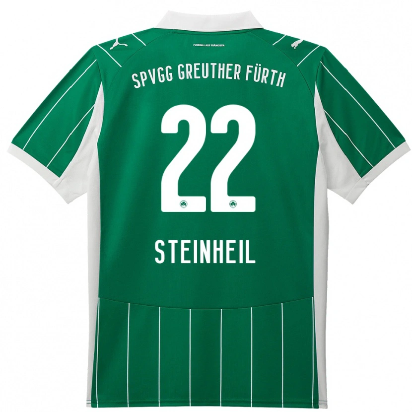 Danxen Niño Camiseta Melvin Steinheil #22 Verde Blanco 2ª Equipación 2025/26 La Camisa