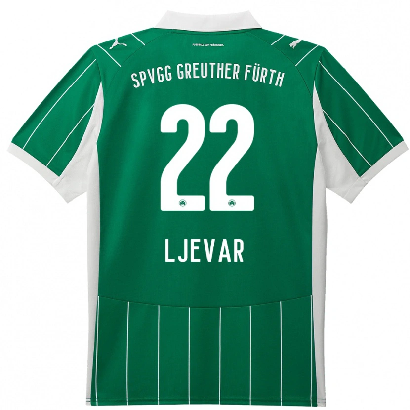 Danxen Niño Camiseta Nico Ljevar #22 Verde Blanco 2ª Equipación 2025/26 La Camisa