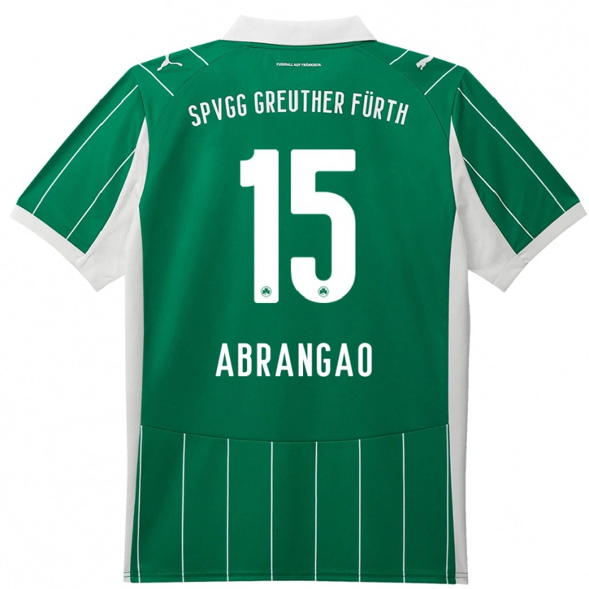 Danxen Niño Camiseta David Abrangao #15 Verde Blanco 2ª Equipación 2025/26 La Camisa